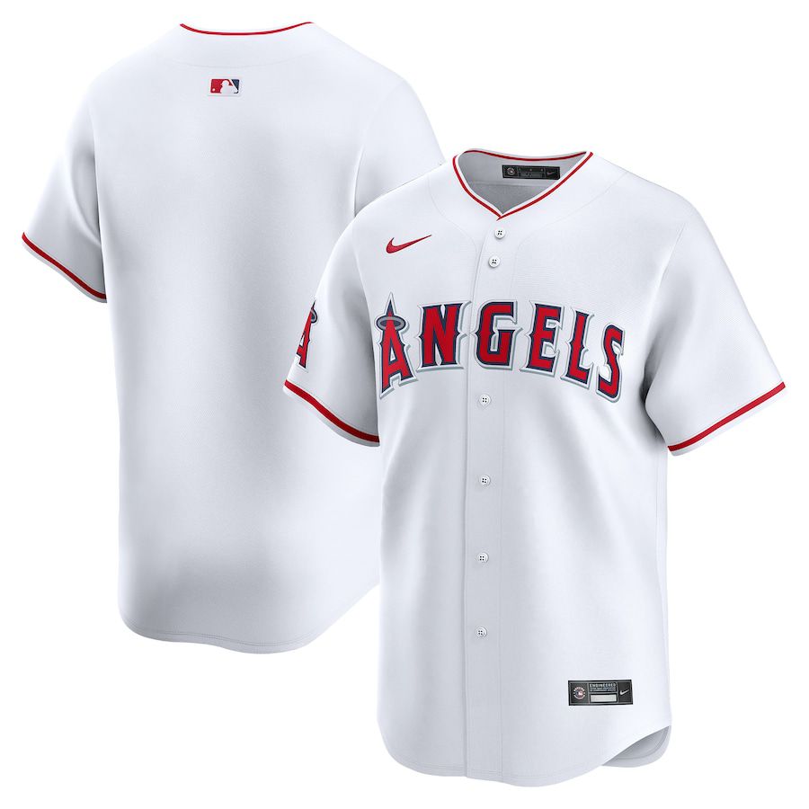 Men Los Angeles Angels Nike White Home Limited MLB Jersey->customized mlb jersey->Custom Jersey